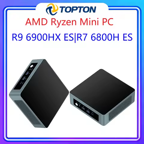 Topton AMD Gamer Mini PC Ryzen 7 8845HS ES 5 7640HS ES 2xDDR5 2xLAN NVMe USB4 Windows 11 Pro Desktop