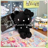 Now 24h Cute ktty 50 Weeks Limited All Black Leather Keychain Bag Pendant Doll an