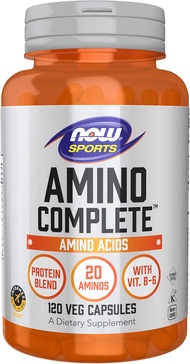 Now Sports Amino Complete Amino Acids - 120 Capsules นาวสปอร์ต อะมิโน คอมพลีท กรดอะมิโนรวม 20 ชนิด (