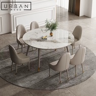Urban Mood GEYSER Modern Marble Round Dining Table