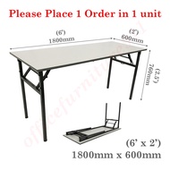 Folding Table 6'x2' / Banquet Table / Foldable Table / Training Table / Tuition Table / Study Table 