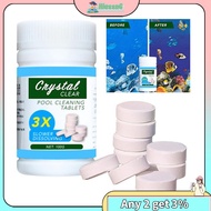 HUS Chlorine Granules, Highly Effective Pool Tablets, Quick Dissolving Swimming Pool Care Chlorine Tabs, Swimming Pool