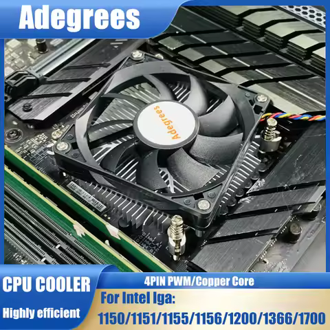 80MM MINI CPU Air Cooler PC Processor Cooling Radiator 4PIN PWM Ventilador for Intel LGA1155 1156 11