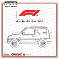 F1 formula one logo diecut sticker