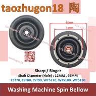 (12MM) Sharp Singer Haier Washing Machine 95MM Spin Bellow Black Rubber Getah EST70 EST80 EST90 WT51