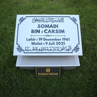 BATU NISAN DUDUKAN MAKAM FULL GRANIT- PACKING KAYU