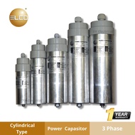 ELCO Capacitor cap bank Cylindrical-Type Power Capacitor with cable (3 Phase) 5KVAR,10KVAR,15KVAR, 20KVAR, 25KVA, 30KVAR