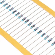 100pcs 1/4W Metal Film Resistor 1 1.2 1.5 10 12 15 11 13 16 20 22 33 47 51 56 62 75 82 91 100 120 15