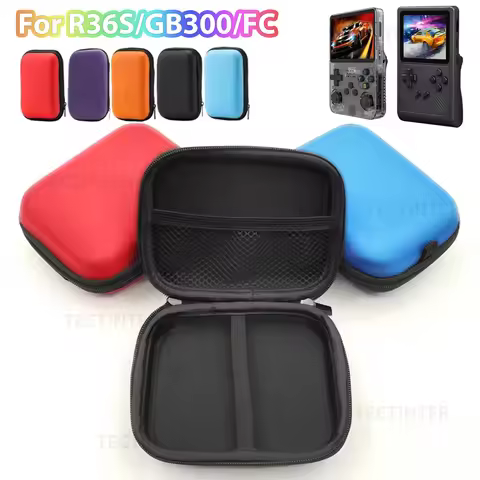 Carrying Case For R36S/GB300/FC/RG35XX Handheld Game Console Storage Pouch Bag Travel Retro Mini Gam