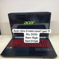 Laptop Gaming Second Acer Nitro 5 Intel Core i7 Gen 11 Rtx 3050r