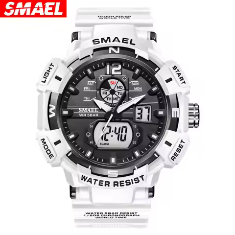 SMAEL Cool Shockproof Electronic Watch Multi-function Waterproof Sports Dual Display Electronic Quar