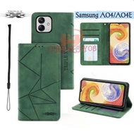 Flip Magnet Casing Samsung A04 / Samsung A04e - Casing Flip Cover Wallet Sarung hp - Casing Wallet F