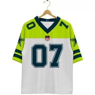 Oversized American Style Shoulder Patch baju【Free Custom Name & Number】 t shirt perempuan Summer Sil