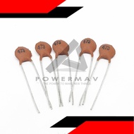 5pcs 47nf ceramic capacitor 50V 47 nf 473 Ceramic Capacitor 50v 47nf Red DIP Capacitance for pcb