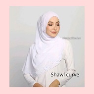 Shawl Curve Plain/Shawl Plain/Shawl Panjang Plain