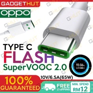[ORIGINAL] OPPO SuperVOOC 2.0 65W 6.5A Type C (MAX) Rapid 1 Meter Cable Data Cable 1M 1 Meter Super Quick Charge Cable USB Type C for OPPO Reno 2 3 4 F5 F7 F9 A Series Find X with SuperVOOC / 2.0