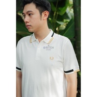 Fred Perry Abtract Tipped Original WhitePOLO Clothes/ Authentic FredperryPOLO Fred Perry Polo Shirt