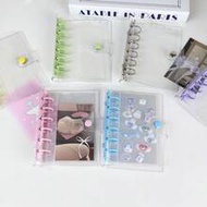 A7 Transparent Loose-Leaf Notebook, Monthly/Dot Grid/Squared/Lined Refillable Diary Notebook, A7 Rin