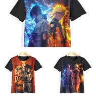 Naruto Shippuden Sasuke Uchiha Children's Clothing Model 2 3D Anime T-Shirt for Children and Adults 