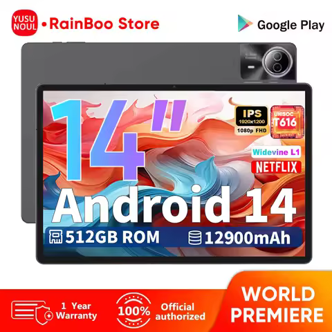 2025 High-Defined Super 14 Inch Large Screen tablet Pc Android14 4G Phone Call tablet 16GB+512GB BT 