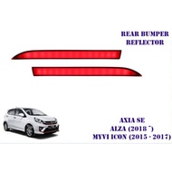 Clear stock ！Perodua Axia SE Alza (2018 ~) Myvi Icon Standard (2015 - 2017) Rear Bumper Reflector