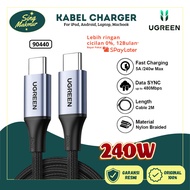 UGREEN Charger Cable Type C to Type C Fast Charging 240w For Android Iphone Laptop Macbook