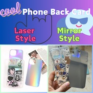 Mirror Laser Back Card Phone Case DIY Back Card Mobile Phone Back Card DIY Phone Case