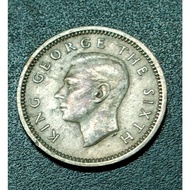 New Zealand KG VI 3 Pence 1952