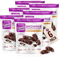 Cooper Street Cookies All Natural Twice Baked Crispy Cookie, Nut &amp; Dairy Free, Biscotti Style 5oz (Brownie Chocolate Crunch, 5 Ounce (Pack of 6))