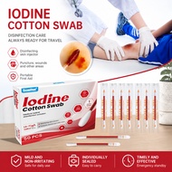 Disposable Iodine Alcohol Swab iodine swab Cotton Disinfectant Wound Disinfecting Solution50pcs