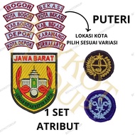 1 set of embroidered scout attributes / kwarda West Java / pocket shoots / wosm / kwarcab West Java