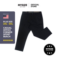 MYSIZE Plus Size Comfy Trendy Classic Stretchy Cotton Long Pants (CODE72046)