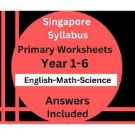SC.18🟥 Primary Worksheets 🟥English-Math-Science🟥Singaore syllabus🟥