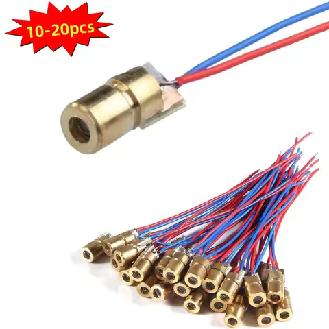 10/20pcs Adjustable Mini Laser Pointer Diode RED Dot Laser Diod Circuit 3V/5V 5mW 650nm Module Point