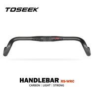 TOSEEK RS-wrc High Quality Bend Drop Aero Bar Carbon Gravel Handlebar Exotropism Handle Bar 31.8mm Cyclocross Road Bike Handlebars 400/420/440mm Matte Black