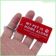 RAN Alert Key Keychain Emergency Wallet Emergency Contact Wallet Card My Pets are Home Alone Keychai