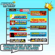 Sticker banner trip words miniature bus plastic rkc - sticker words truck