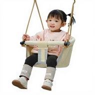 Infant Rocking Seat Wooden Hanging Chair Indoor/Outdoor Toddler Rocking Seat with Belt Adjustable He