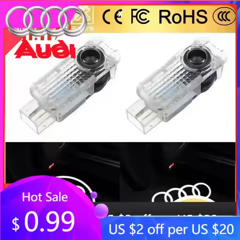 Hub Caps Hot For Audi Hot 2pcs Car Welcome Lamp For Audi A1 A3 8P 8V A4 A5 A6 A7 A8 Q3 Q5 Q7 Q8 RS R