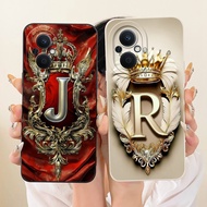 Oppo Reno 7Z 5G CPH2343 Case Oppo Reno 8Z 5G CPH2457 Cover Luxury Fashion A-Z Letters 2D Painted Pho