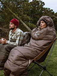 Naturehike 成人冬季加厚睡袋,適用於寒冷天氣、露營,單人保暖睡袋,可拼接,便攜式