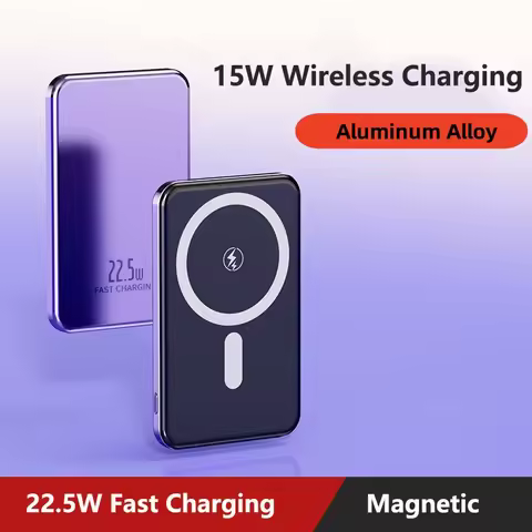 10000mAh Magsafe Power Bank 15W Magnetic Wireless Portable Charger for iPhone 16 15 Xiaomi Samsung 2