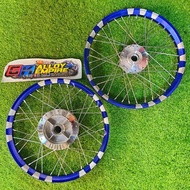 💥💥RIM ALLOY THUNDER BIRU 17 x 1.40 + HUB CHROME + LIDI CHROM PNP WAVE125 💥💥