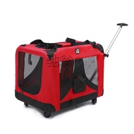 FIts Pet Folding Stroller Portable Trolley Cage Cat Cage Portable out Car Cage Dog Cage Outdoor Trolley Bag