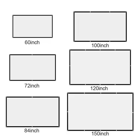 16:9 Projector screen Simple HD Display Screen Projector Curtain Set Household Bedroom Decoration Po