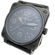 Bell & Ross Phantom BR03 男士腕錶，不鏽鋼錶殼/皮革錶帶，自動機械機芯，黑色錶盤/黑色皮革錶帶/黑色不鏽鋼錶殼 [二手]