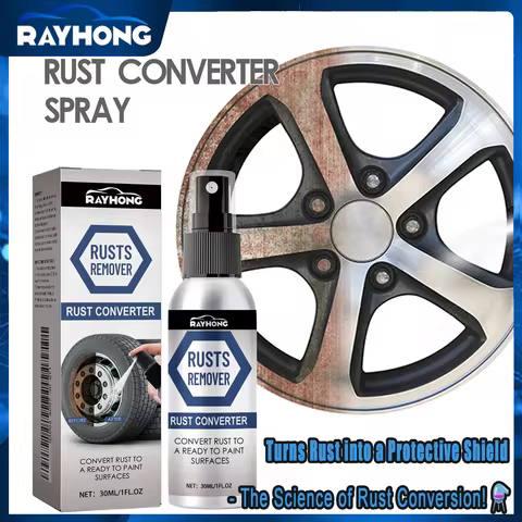 Rust Converter Spray Rust Remover & Corrosion Inhibitor 30ml for Car Wheels Brake Calipers Tools Met