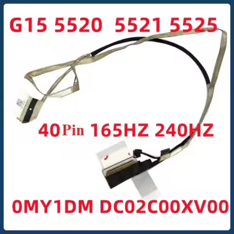 0MY1DM Screen Cable for Dell G15 5520 5521 5525 Led Lcd Lvds Cable 40 pin 165HZ 240HZ 0MY1DM DC02C00