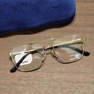 Gucci 古馳  超輕雙樑飛行員鈦金屬眼鏡框