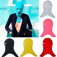 Facekini หมวกว่ายน้ำกันแดดหน้ากากสวมหัวในสระว่ายน้ำแบบระบายอากาศได้หมวกว่ายน้ำหน้าป้องกัน UV จากแสงแดด